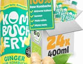 KOMBUCHERY surowa kombucha imbirowa EKO 24 x 400 ml – niepasteryzowana – zdjęcie 1