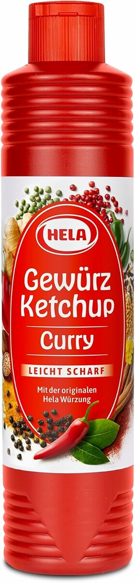 Hela curry keczup ostry 800 ml – niemiecki keczup z curry w tubie