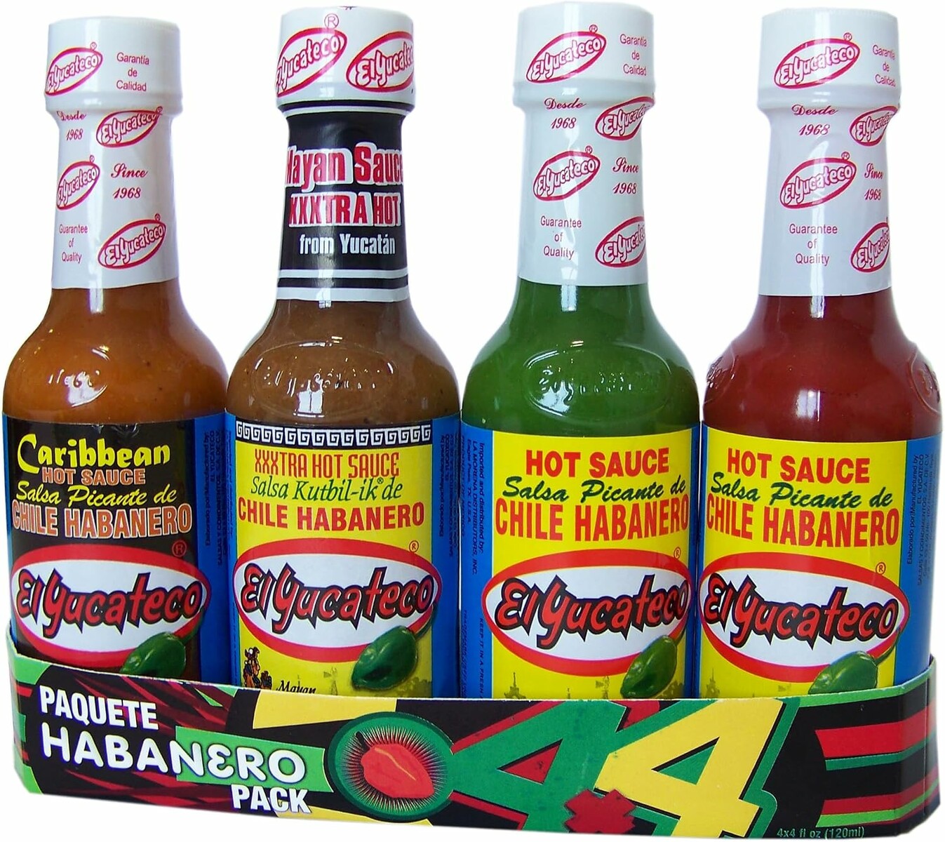 El Yucateco – zestaw 4 ostrych sosów meksykańskich po 120 ml