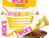 N!CK'S Crunchy Caramel 21 x 28 g – keto batony karmelowo-migdałowe w czekoladzie – zdjęcie 1