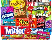 Candy & Bar JUMBO USA Box – zestaw 21 amerykańskich słodyczy i przekąsek – zdjęcie 1