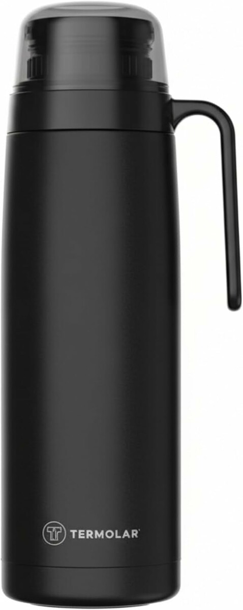 Termolar R-EVOLUTION 1 l – termos do yerba mate z dzióbkiem Pico Cebador, czarny