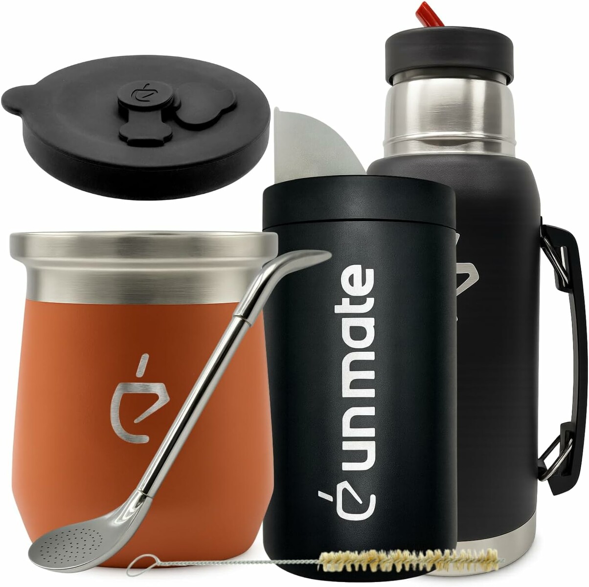 Un Mate Full Kit Termolid DualFlow PRO – zestaw do yerba mate z termosem 1 l, różowy