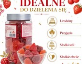 Wonkandy żelki o smaku czerwonych owoców 1,2 kg – miękkie żelki w pojemniku – zdjęcie 4