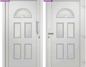 vidaXL drzwi wejściowe zewnętrzne 98 x 198 cm – prawe, białe, rama PVC – zdjęcie 4