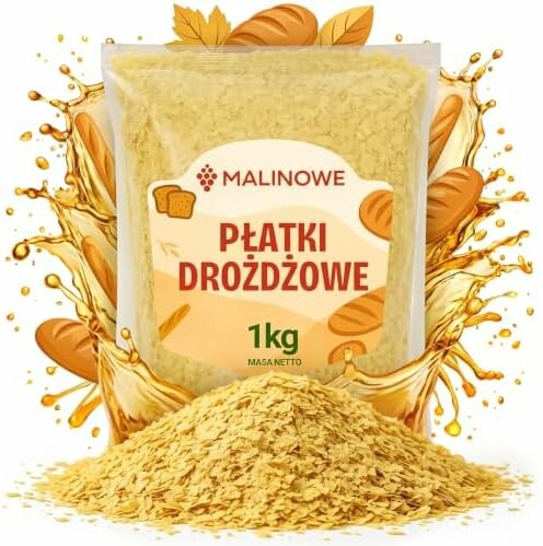 Malinowe płatki drożdżowe nieaktywne 1 kg – drożdże odżywcze
