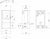 KRATKI ROLLO 7 kW – stalowy piec wolnostojący na drewno, czarny – zdjęcie 4