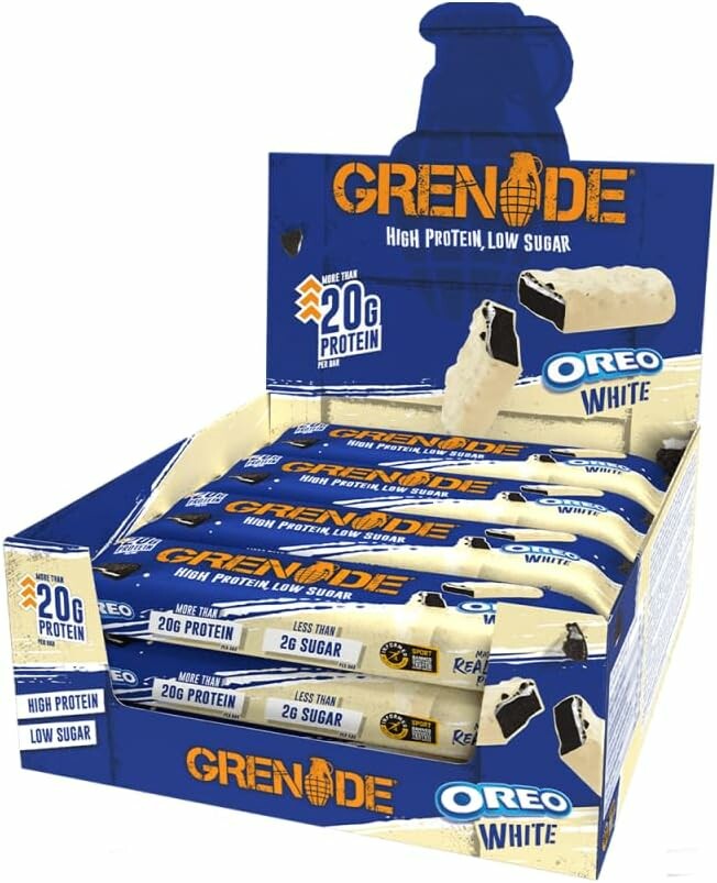 Grenade Protein Bar Oreo White 12 x 60 g – batony proteinowe