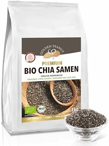 Golden Peanut nasiona chia bio 2 kg (2 x 1 kg) – szałwia hiszpańska