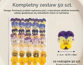 Celblisora suszone jadalne kwiaty 50 szt. – mieszanka 10 rodzajów do dekoracji ciast – zdjęcie 2