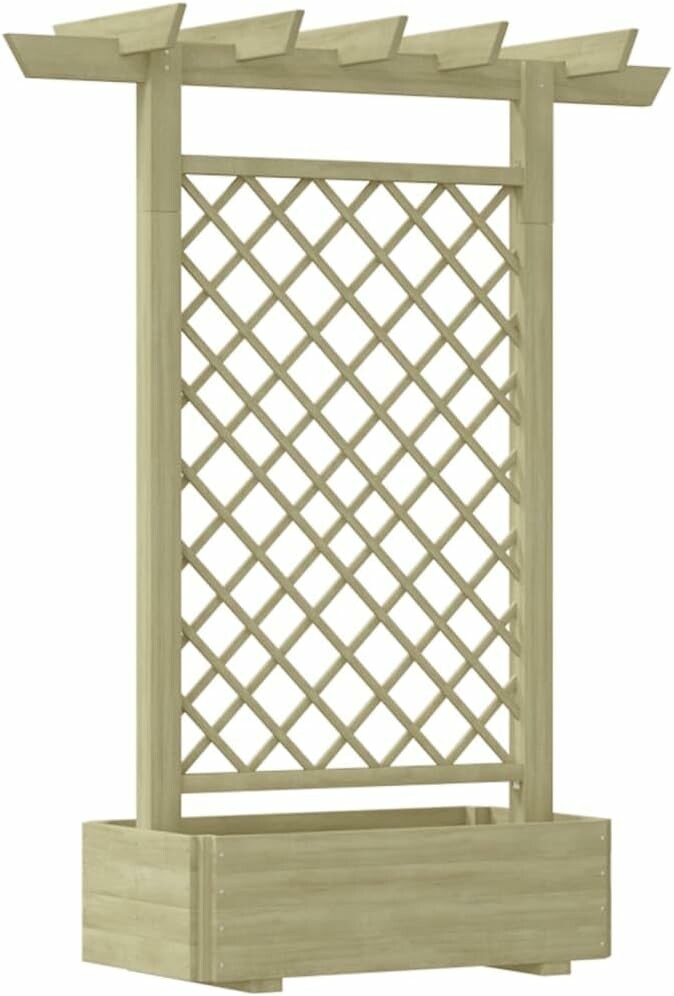 Drewniana pergola z donicą vidaXL (stan nowy)