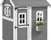 Drewniany domek ogrodowy dla dzieci Outsunny (stan nowy) – zdjęcie 1
