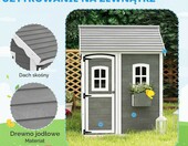 Drewniany domek ogrodowy dla dzieci Outsunny (stan nowy) – zdjęcie 3