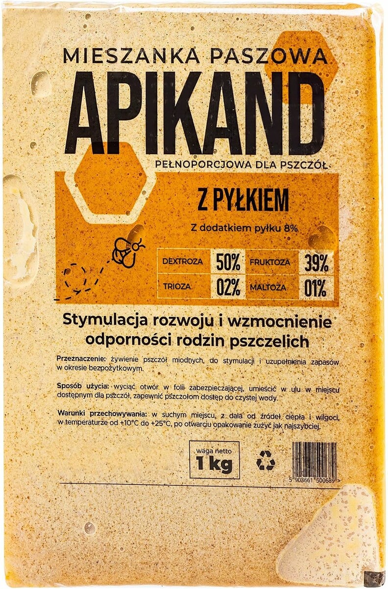 KADAX ciasto karmowe dla pszczół z 8% pyłku 20 x 1 kg – pokarm pszczelarski