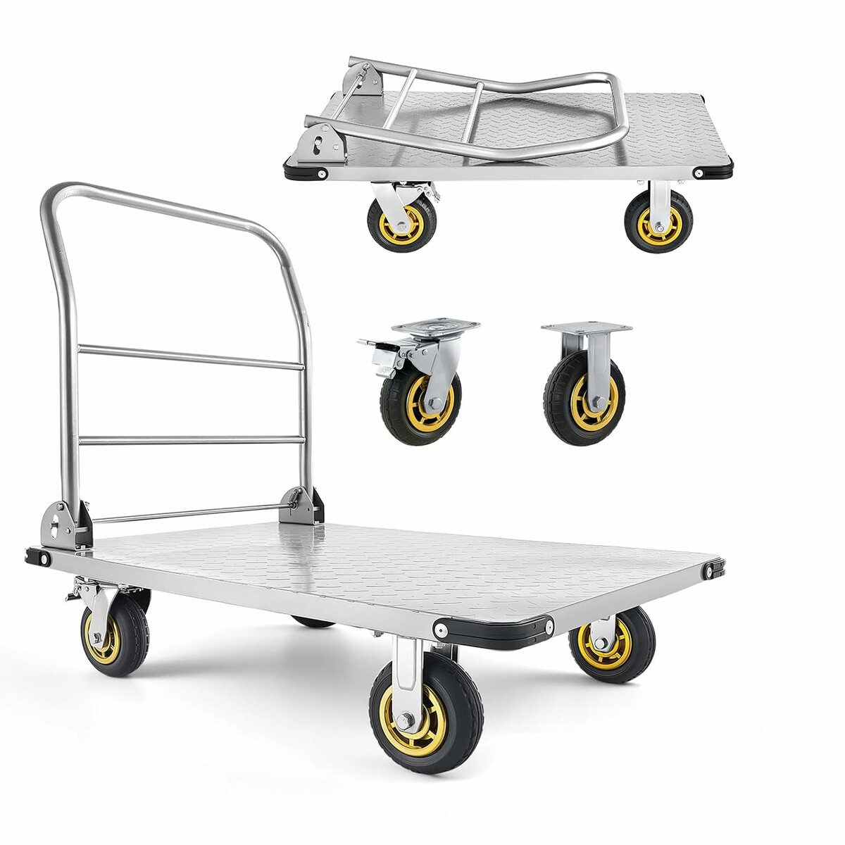 VEVOR YZ8826 – składany wózek platformowy do 907 kg, 90 x 60 cm