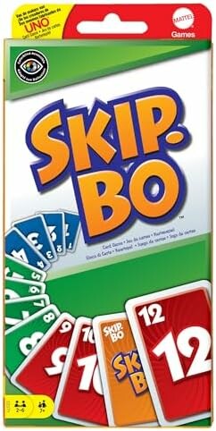 Mattel Games Skip-Bo 52370 – rodzinna gra karciana dla 2-6 graczy, od 7 lat