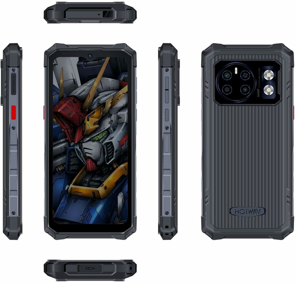 HOTWAV Cyber 13 16/128 GB – wytrzymały smartfon IP68/IP69K, bateria 10800 mAh