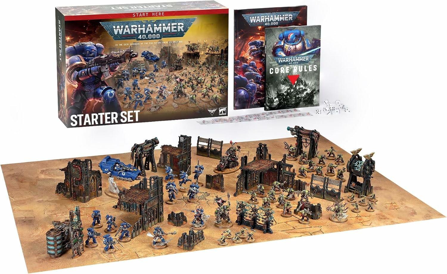 Warhammer 40 000 zestaw startowy 2026 – gra bitewna z 46 miniaturami i terenem