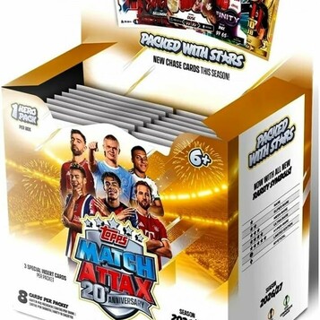 Topps Match Attax UEFA 2026/27 – karty piłkarskie, pełny box 36 paczek