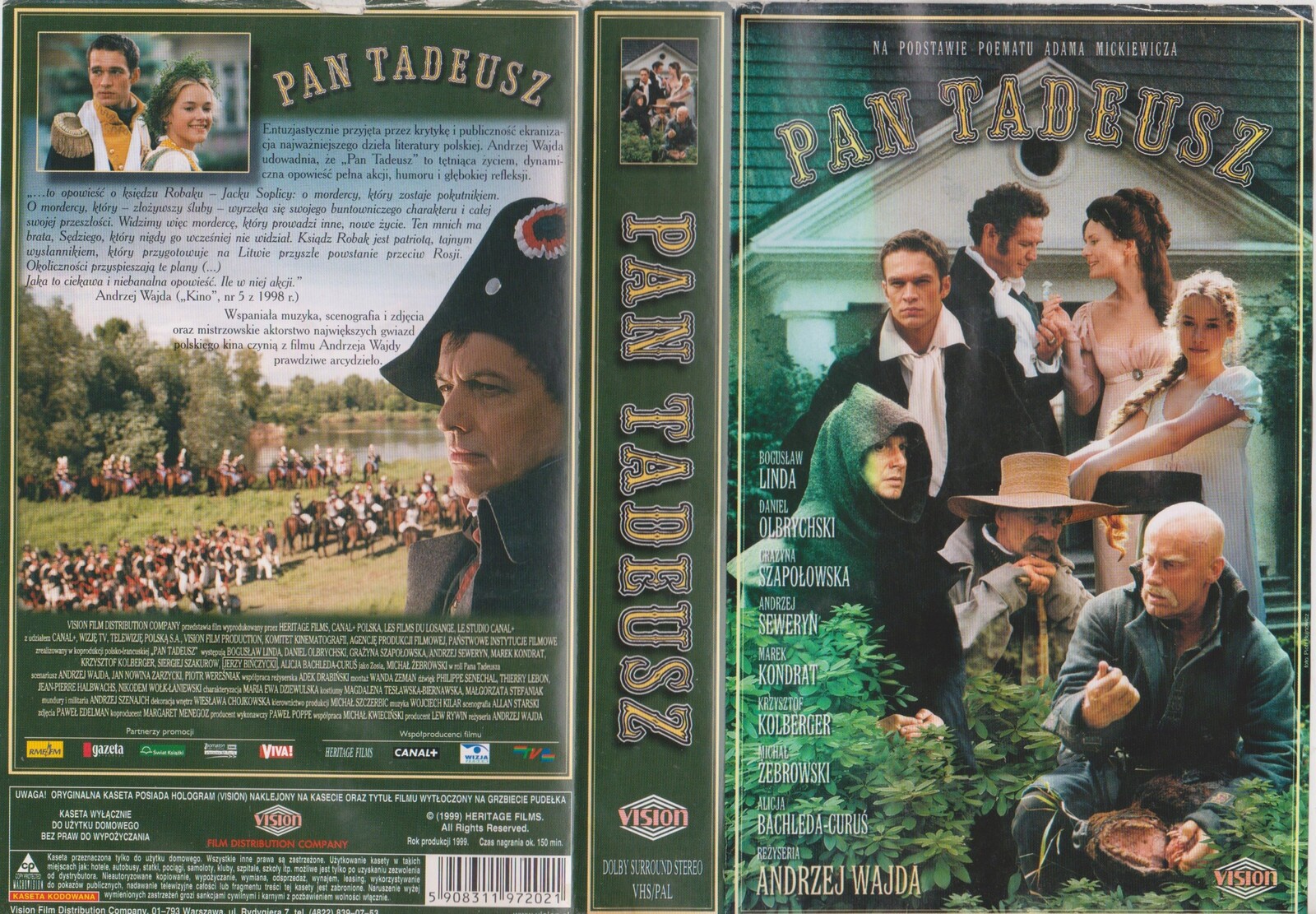 Film Andrzeja Wajdy na kasecie Pan Tadeusz (stan nowy)