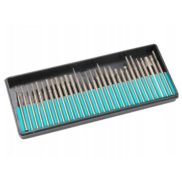 Extol Craft 73420 Frezy diamentowe 30 szt. – zestaw do miniszlifierki, trzpień 3,2 mm