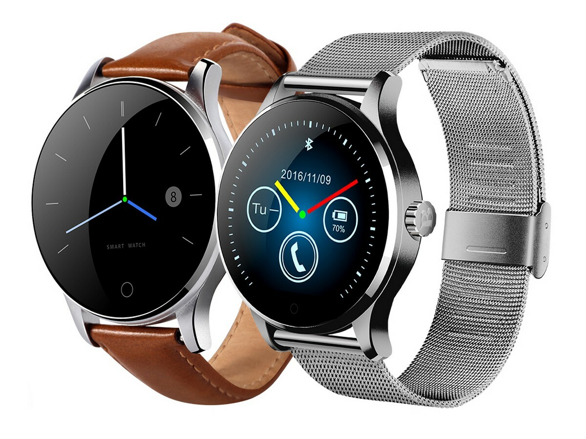 Overmax Touch 2.5 – smartwatch z okrągłym ekranem IPS i pulsometrem, srebrny