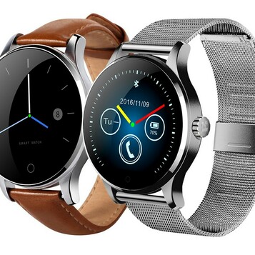 Overmax Touch 2.5 – smartwatch z okrągłym ekranem IPS i pulsometrem, srebrny
