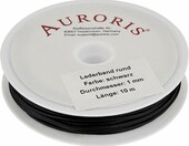 Auroris rzemyk skórzany okrągły 1 mm, czarny – rolka 10 m – zdjęcie 2