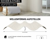 Homestyle4u parawan bambusowy 250 x 195 cm – biały, zwijany – zdjęcie 4