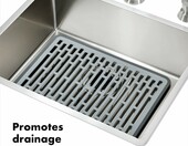 OXO Good Grips mata do zlewu silikonowa, duża – biała – zdjęcie 5