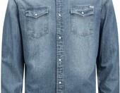 JACK & JONES JJE Sheridan – koszula męska casual z długim rękawem, niebieska – zdjęcie 1