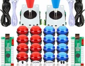 EG STARTS zestaw arcade DIY na 2 graczy – 2 joysticki, przyciski LED, kodery USB – zdjęcie 1