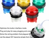 EG STARTS zestaw arcade DIY na 2 graczy – 2 joysticki, przyciski LED, kodery USB – zdjęcie 4