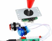 EG STARTS zestaw arcade DIY na 2 graczy – 2 joysticki, przyciski LED, kodery USB – zdjęcie 5