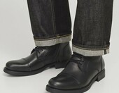 JACK & JONES JFW Russel Leather – sztyblety męskie skórzane, antracytowe – zdjęcie 2