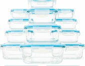 KICHLY szklane pojemniki na żywność 320 ml, 12 szt. – hermetyczne pokrywki – zdjęcie 3
