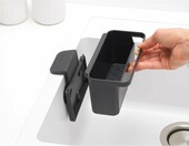 Brabantia 302466 organizer do zlewu z uchwytem na ścierkę – ciemnoszary – zdjęcie 2