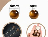 TOAOB FR-Wym0563 – koraliki tygrysie oko 8 mm, 100 szt. – zdjęcie 2