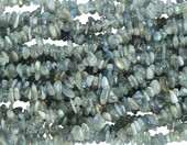 Lovionus89 labradoryt – koraliki chipsy 5–8 mm, 2 sznury (łącznie ok. 150 cm) – zdjęcie 1