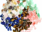 Ouubuuy awenturyn zielony – koraliki chipsy 5–8 mm, sznur 80 cm (ok. 260 szt.) – zdjęcie 4