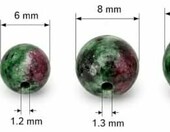 Perlin rubin w zoisycie – koraliki okrągłe 10 mm, 12 szt. – zdjęcie 4