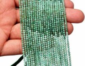 Jaipur Gems Mart szmaragd naturalny – mikrofasetowane koraliki 2–3 mm, sznur 33 cm – zdjęcie 2