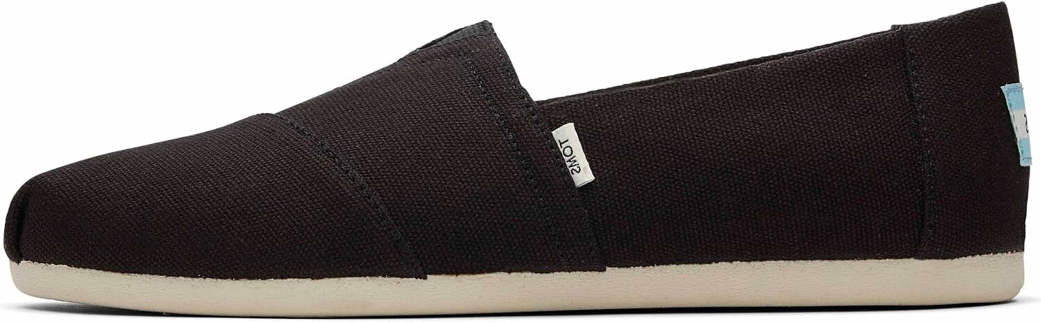 TOMS Alpargata Recycled Cotton – espadryle damskie, czarno-białe