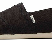 TOMS Alpargata Recycled Cotton – espadryle damskie, czarno-białe – zdjęcie 1