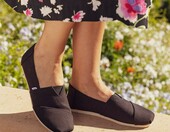 TOMS Alpargata Recycled Cotton – espadryle damskie, czarno-białe – zdjęcie 2
