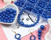 TOAOB DE-CLB1213 – plastikowe perełki i kuleczki 3–14 mm, 1400 szt., niebieskie – zdjęcie 4