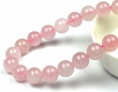 MJDCB kwarc różowy – koraliki okrągłe 6 mm, sznur ok. 60 szt. – zdjęcie 2