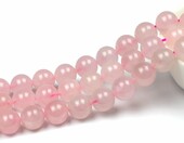 MJDCB kwarc różowy – koraliki okrągłe 6 mm, sznur ok. 60 szt. – zdjęcie 3