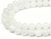 MJDCB HM483-05 – koraliki z białego jadeitu 12 mm, sznur ok. 30 szt. – zdjęcie 1