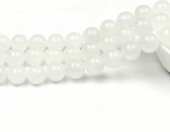 MJDCB HM483-05 – koraliki z białego jadeitu 12 mm, sznur ok. 30 szt. – zdjęcie 3